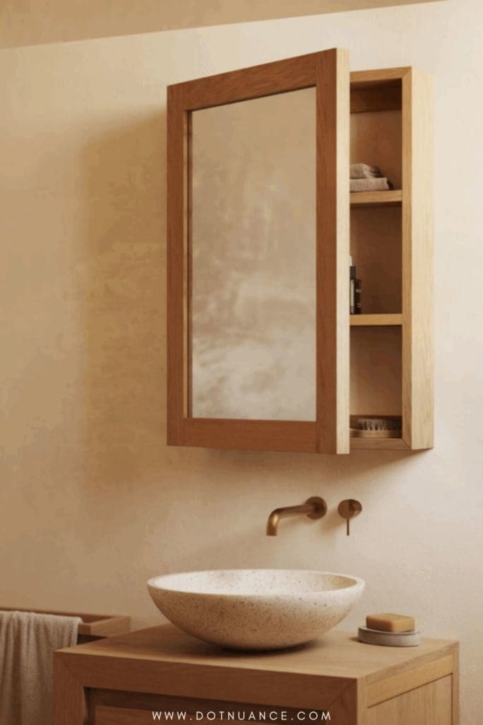 Storage ideas - mirrored cabinet storage
