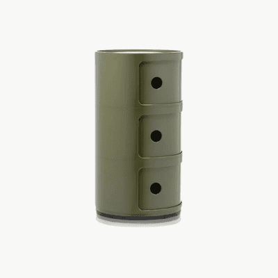 Componibili Round Modular Stacking Units by Anna Castelli Ferrieri for Kartell - moody bedroom