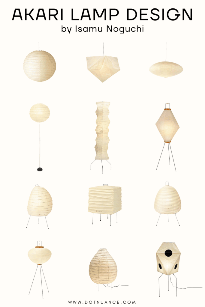 Akari lamp design by isamu noguchi