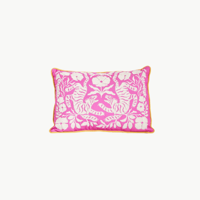 Kenia Embroidered Floral Indoor_Outdoor Pillow