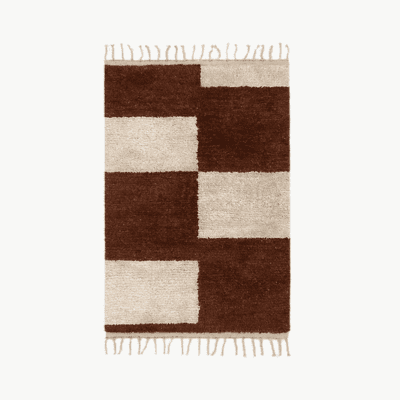 Mara Rug by ferm LIVING - moody bedroom