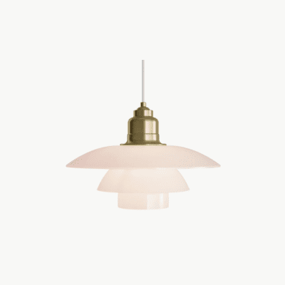 PH 3 1_2 - 3 Pale Rose Brass Pendant by Poul Henningsen for Louis Poulsen