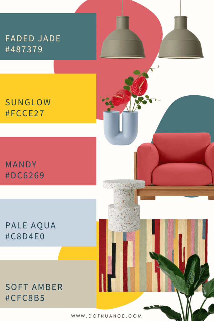 colorful interiors - MODERN whimsical interior with colorful fun living room