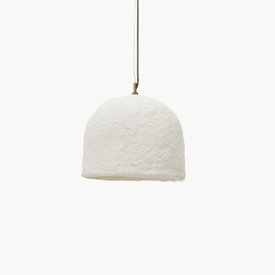 Kave Home - Sineu white papier-mâché ceiling lamp