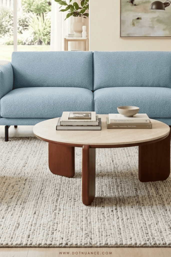 Coffee Table with Sculptural Curved Legs - walnut coffee table, wooden coffee table